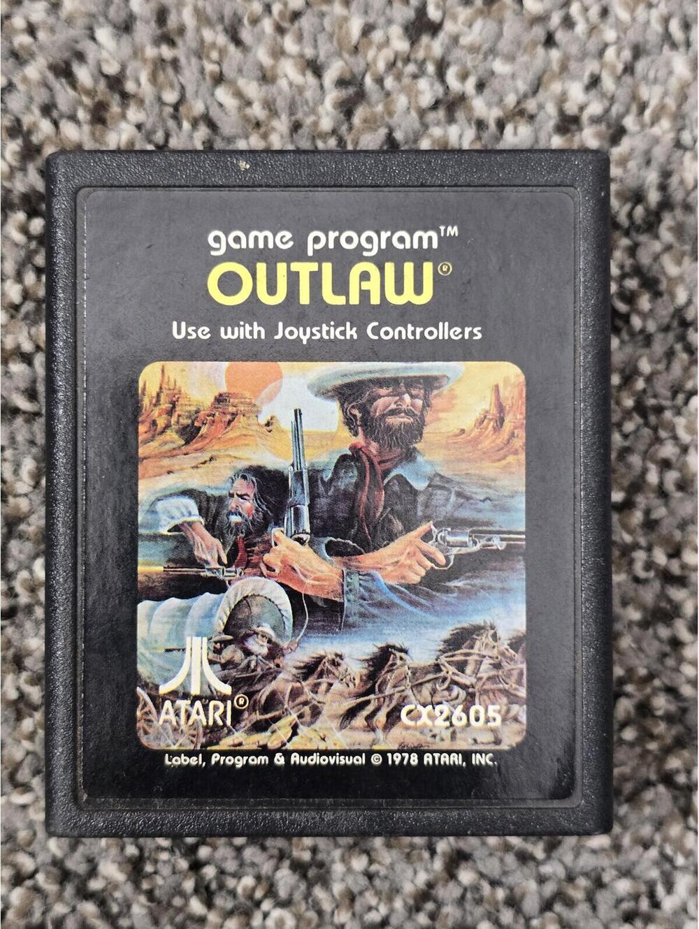 Outlaw Atari Game Program Cartridge 2600